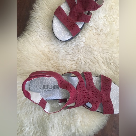 JBU By JAMBU - NEW Pink Memory Foam Heeled Sandals 8.5 - Picture 11 of 17